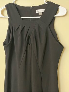 Calvin Klein Black Sleeveless Pleated Front jumpsuit